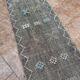 Moroccan silk hallway rug with cactus pattern: handwoven