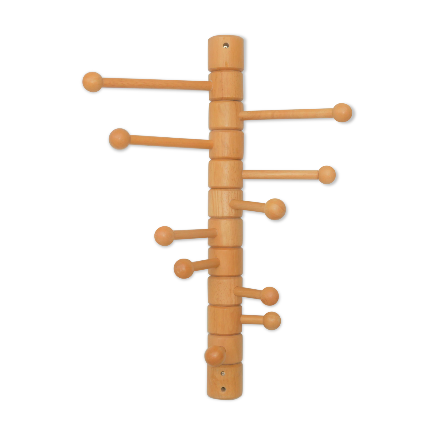 Vintage wooden wall coat holder