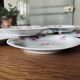 10 porcelain dessert plates with floral pattern