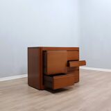 1970s Italian walnut Angelo Mangiarotti 4D series cabinet bar