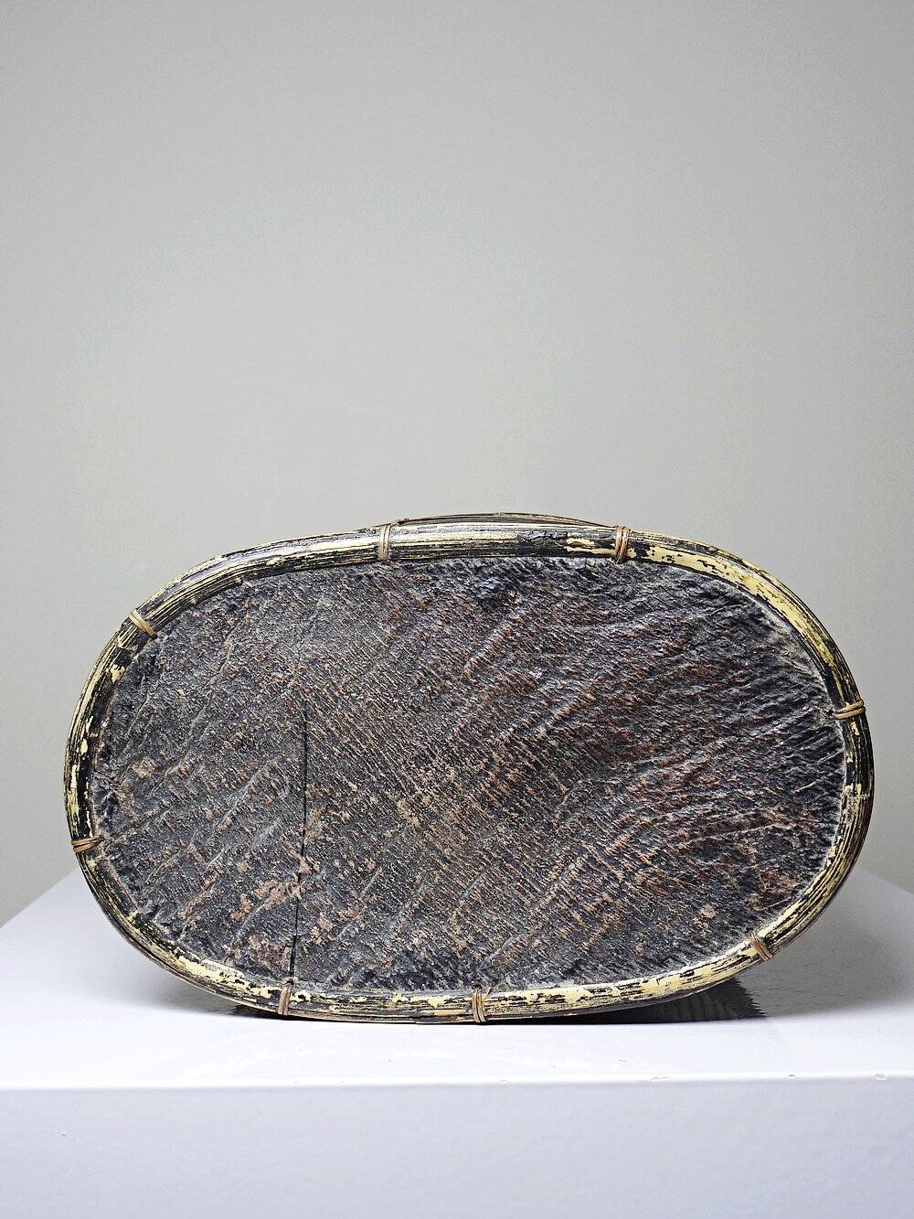 "Tampung" box, bamboo and leaf Indonesia, Lombok early 20th century