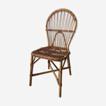 Rattan chair by Audoux and Minet