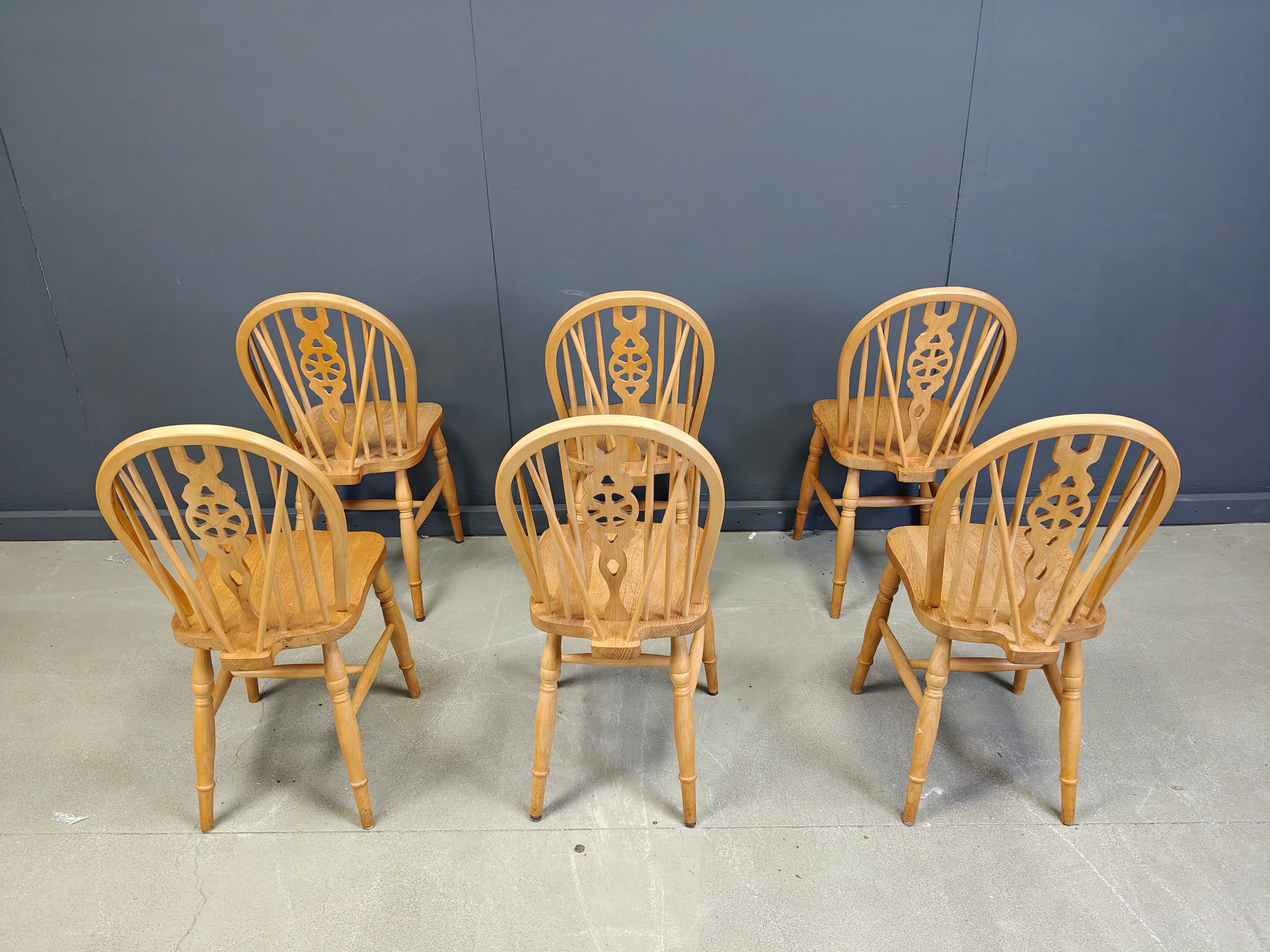 Set of 6 vintage Ercol dining chairs, 1950s
