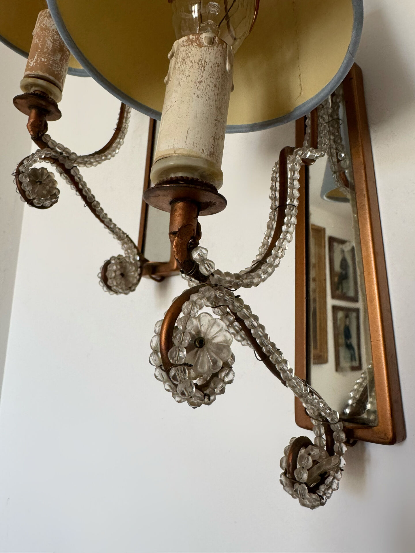 Vintage shabby chic wall lights