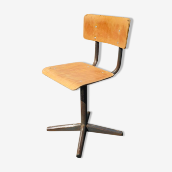 Industrial type school chair, vintage 60s