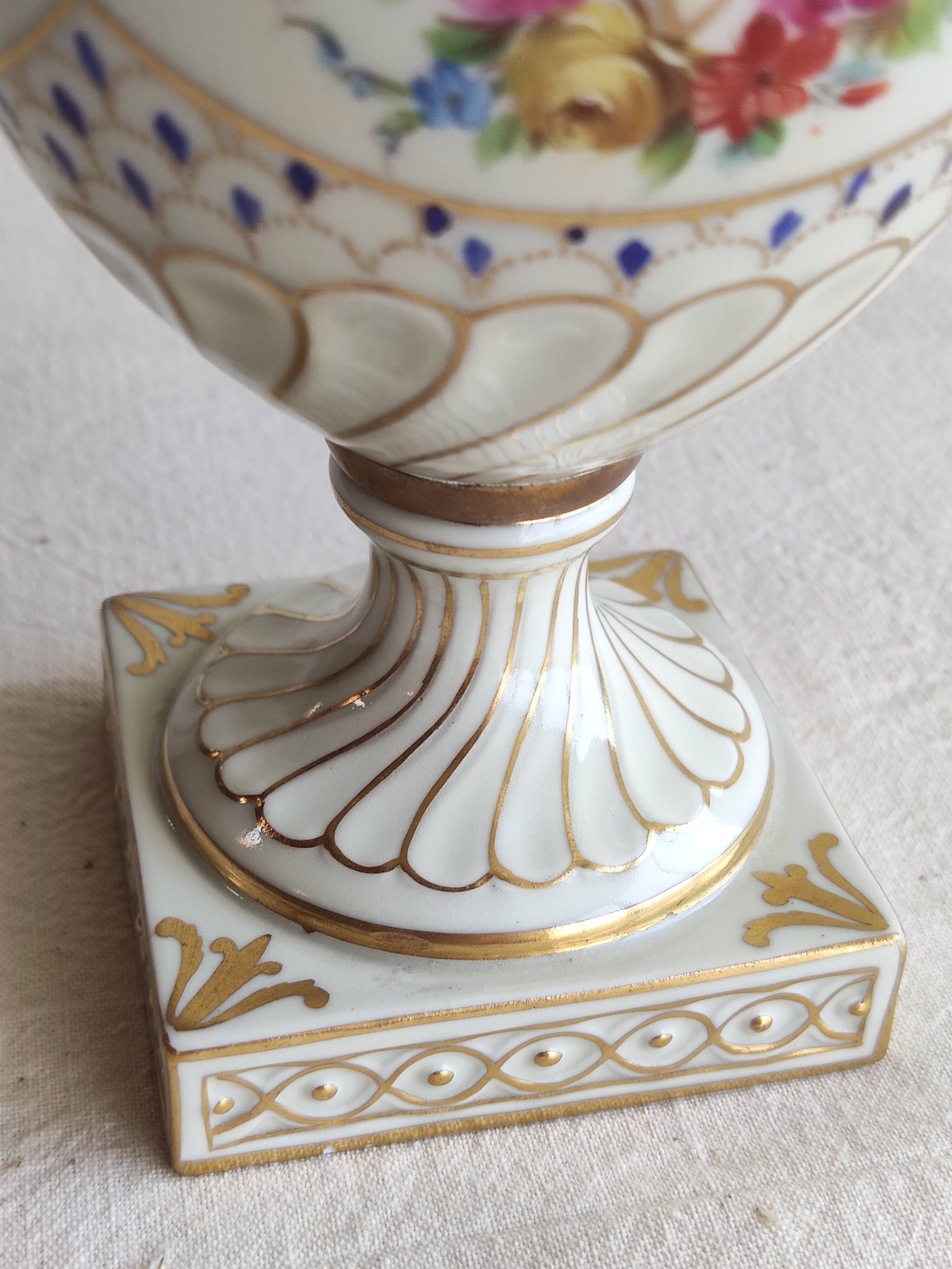 Covered Sèvres porcelain vase