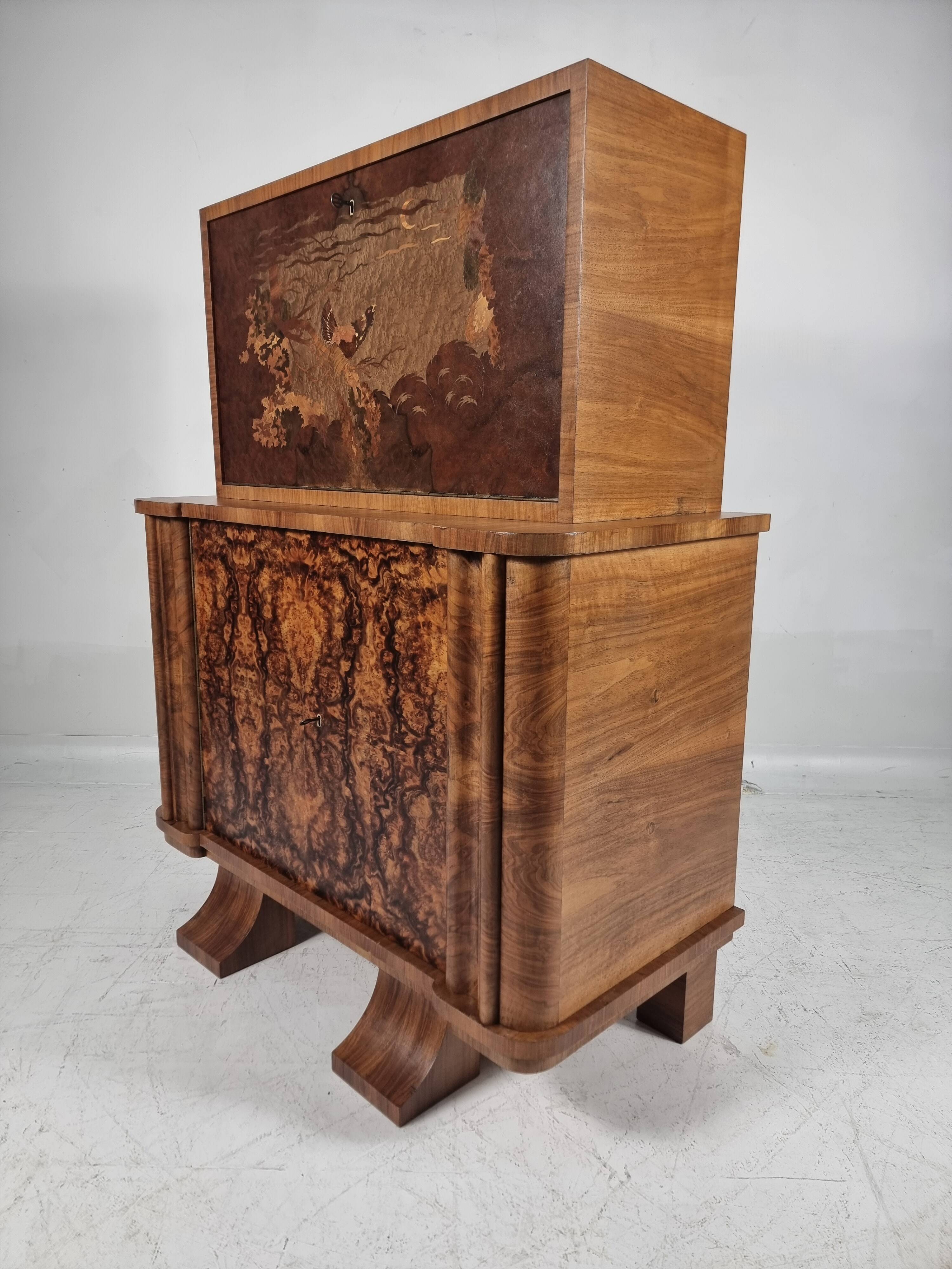 Art Deco Cabinet Bar, 1940s