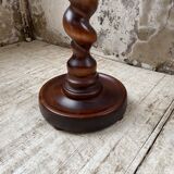 Side table walnut base turned wood