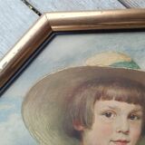 Portrait of a child with a bouquet