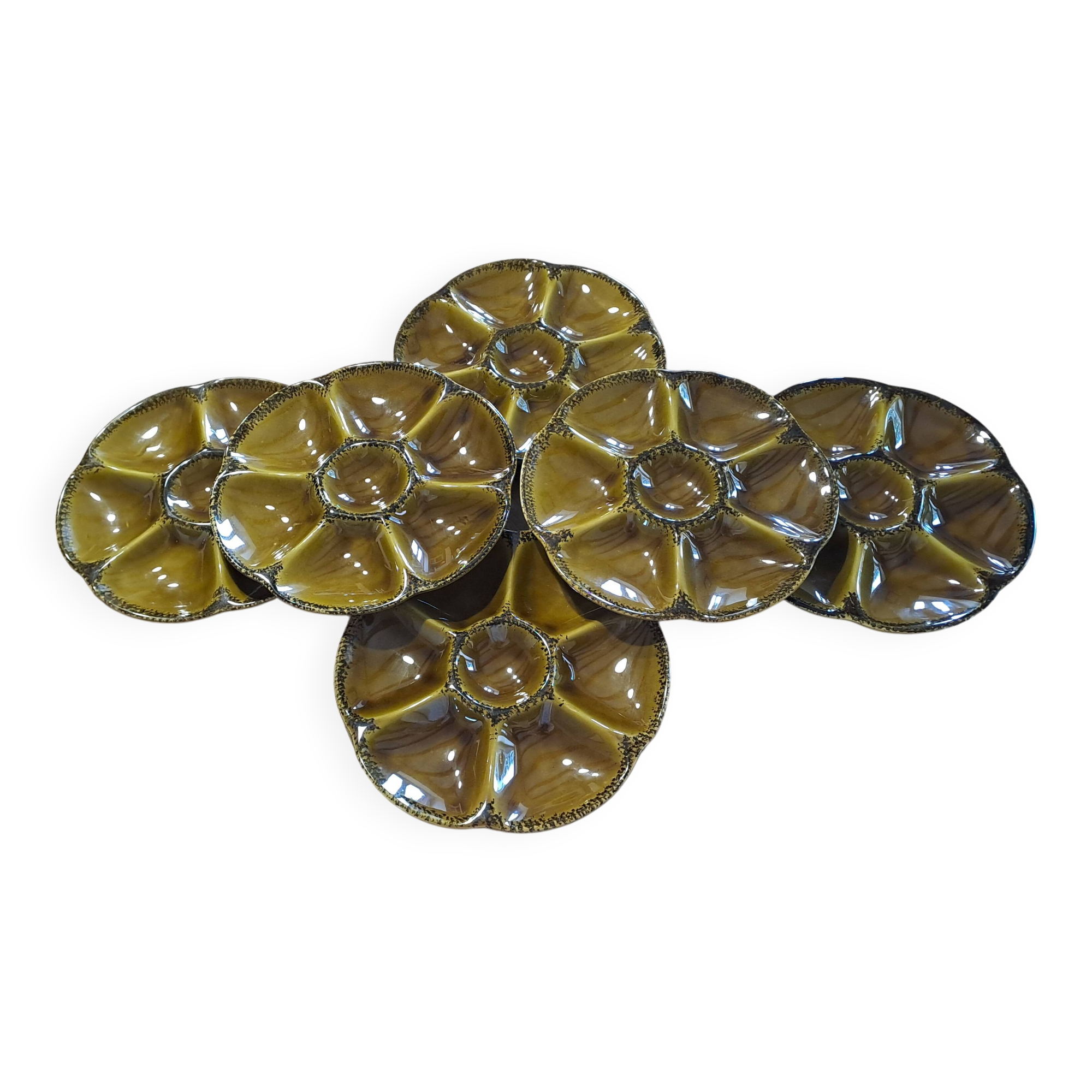 Gien earthenware oyster plates