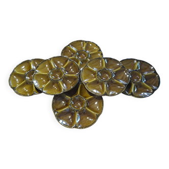 Gien earthenware oyster plates