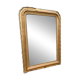 Miroir de cheminée XIXe bois et stuc doré