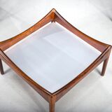 Mid-century modern Danish armchairs and coffee table by Kristian Vedel for Sören Willadsen, 1960s, set of 3