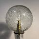 Lampe art déco marbre et verre avec globe strié