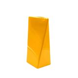 Space age yellow ceramic vase, Pietro Arosio, Parravicini Italy ca. 1960