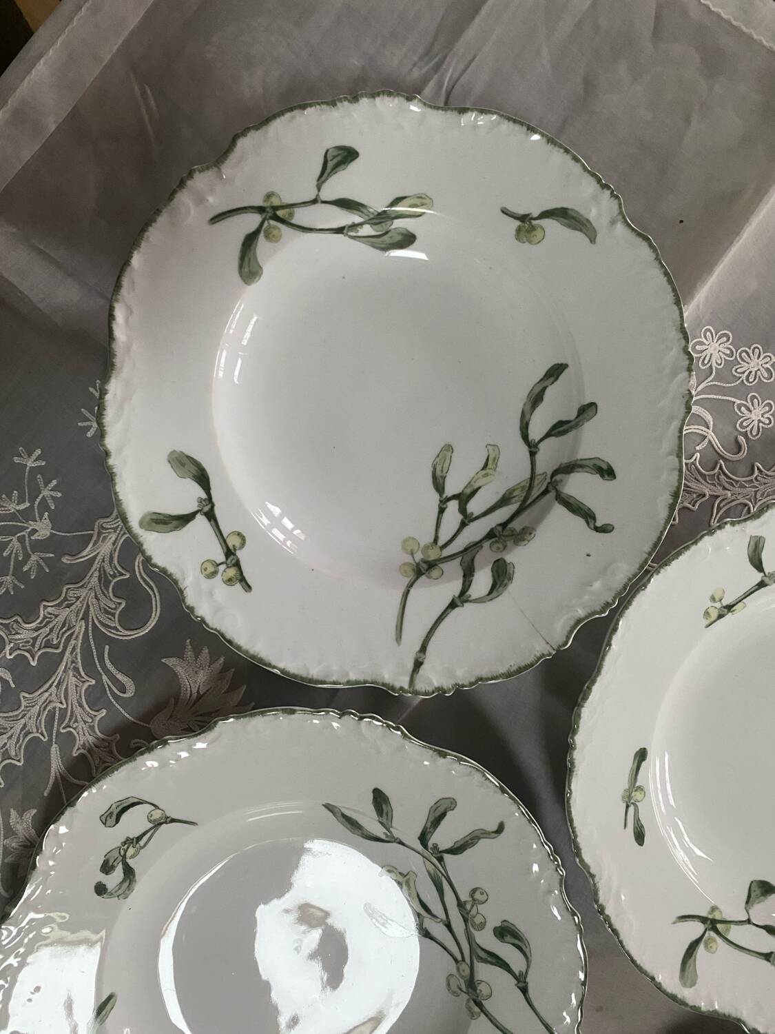 Set of 6 deep plates Pillivuyt model Gui vintage