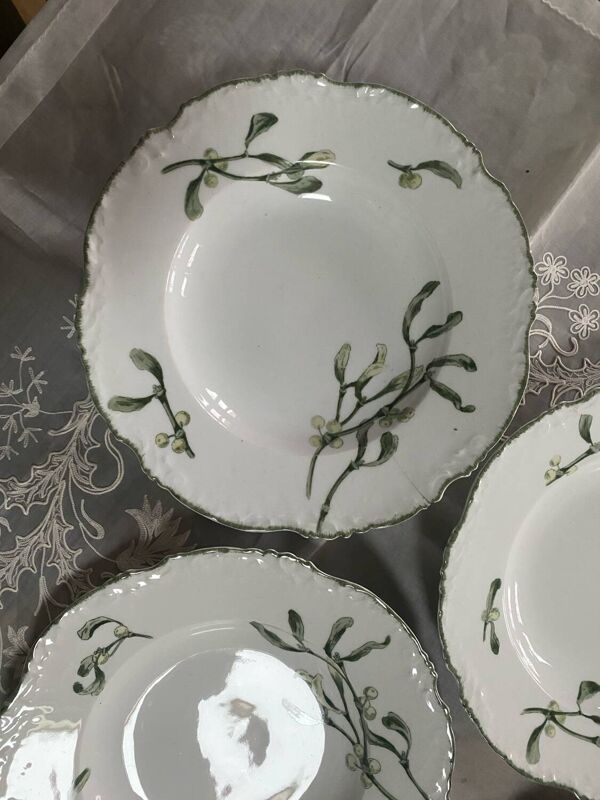 Lot de 6 assiettes creuses Pillivuyt modèle Gui anciennes
