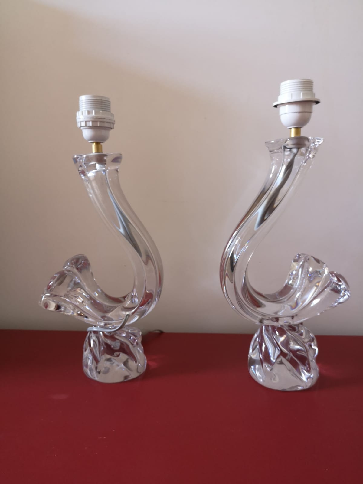 Two feet of lamp forming Daum crystal, circa 1960