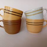 4 Sarreguemines breakfast cups