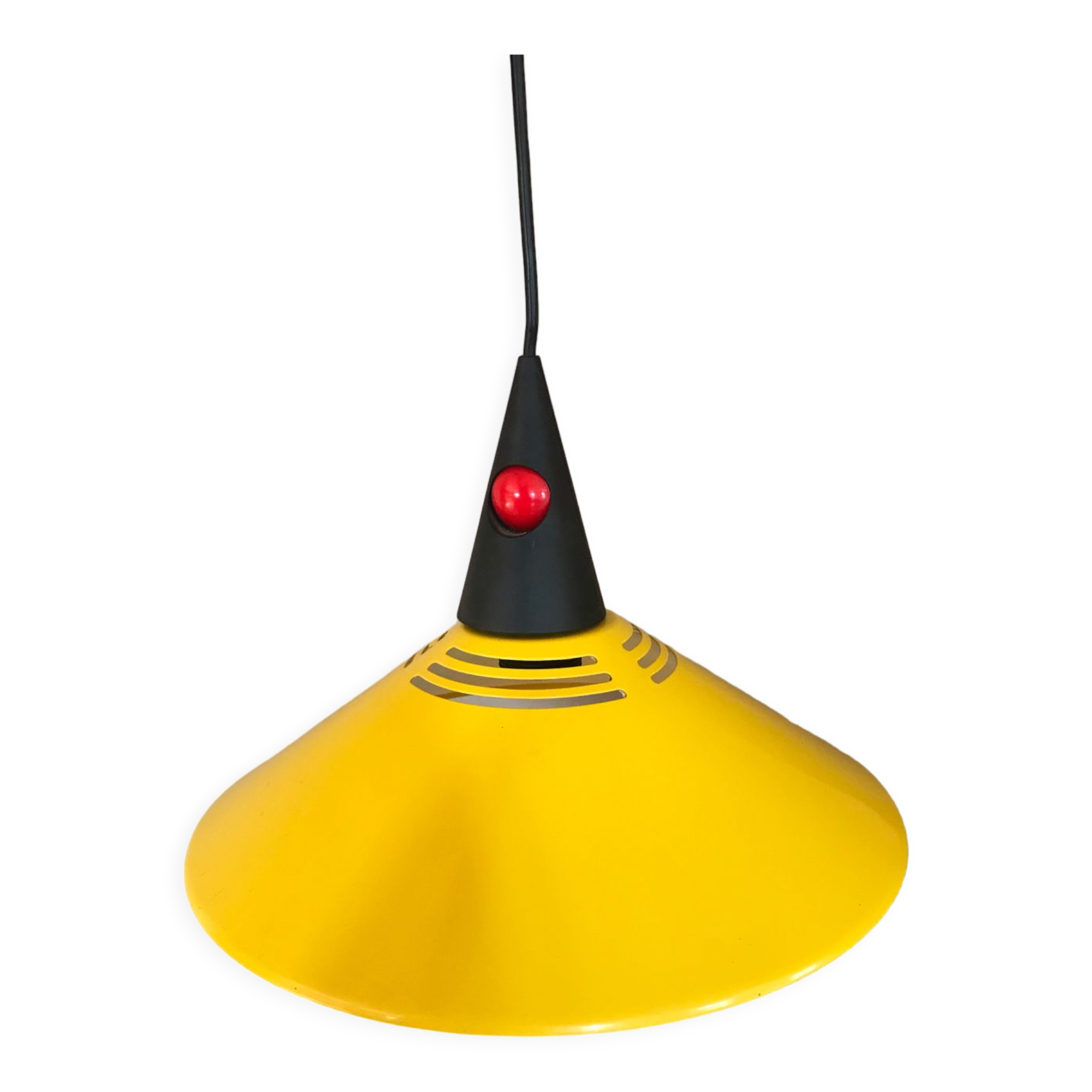 Postmodern suspension lamp brilliant yellow