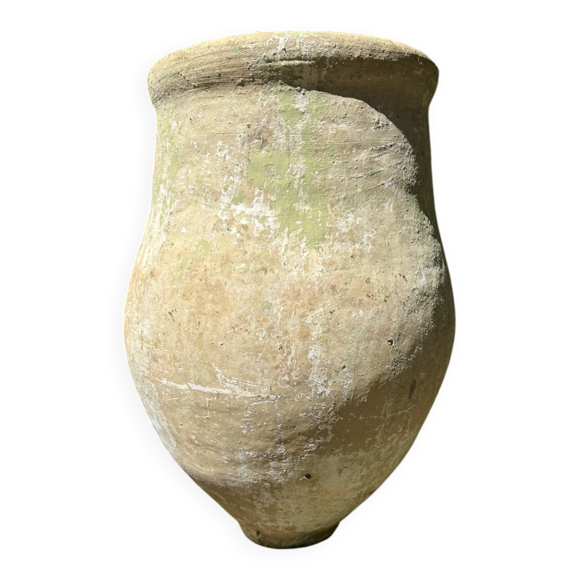 Ancient terracotta pottery jar from the 19th century