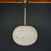Large swirling Murano glass pendant lamp from Vetri Murano, Italy, 1970s.