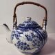 Ensemble japonais thé / café. 24 pièces au total bleu cobalt vintage