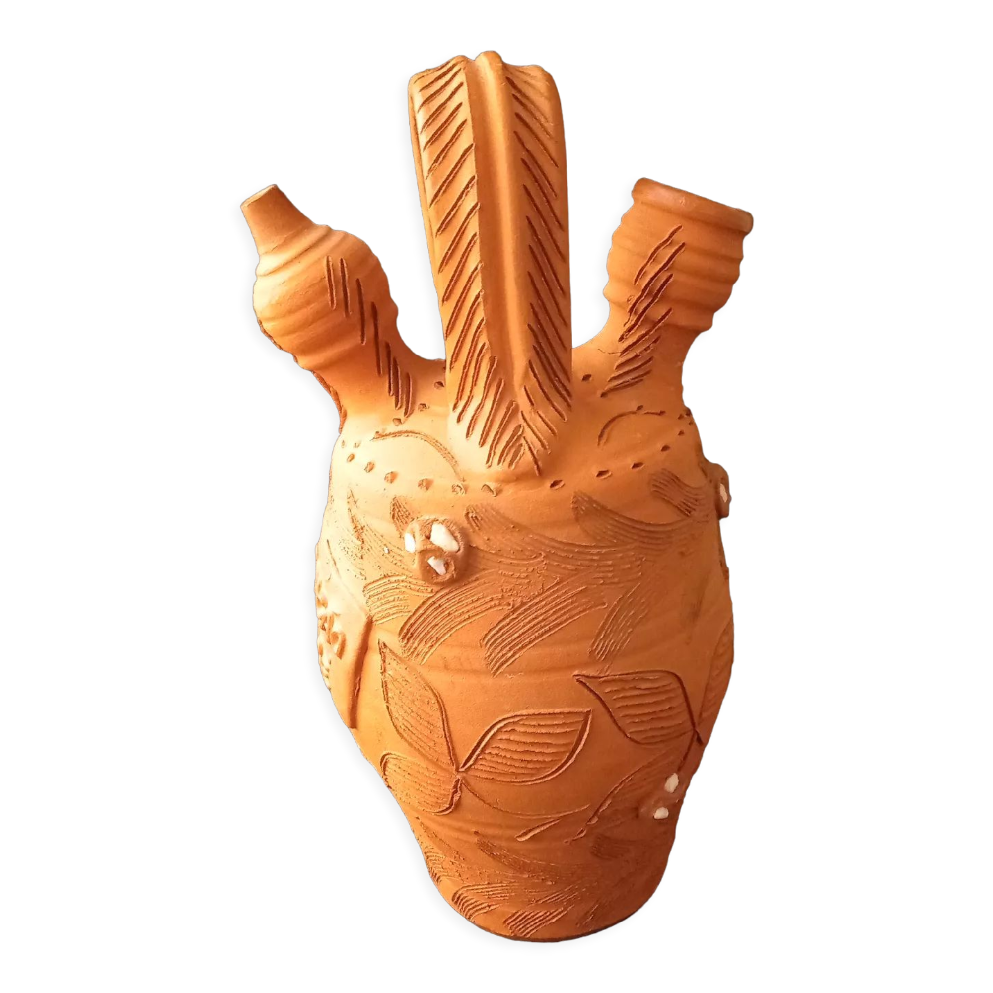 “Gargoulette” type terracotta pottery