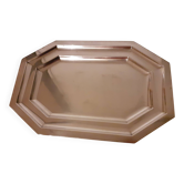 Silver metal tray 41 cm x 28 cm