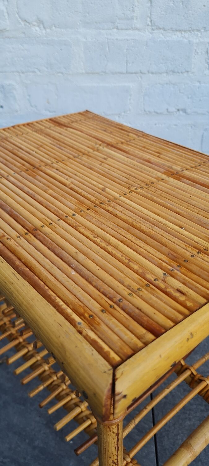 Rattan bedside table 1960