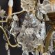 Antique chandelier with glass and gilded bronze pendants – 6 arms – Louis XV style