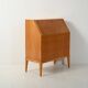 Scandinavian elm & burr-wood secrétaire, 1950s