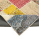 Hand-knotted oriental overdyed 203 cm x 292 cm multicolor patchwork carpet