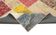Hand-knotted oriental overdyed 203 cm x 292 cm multicolor patchwork carpet