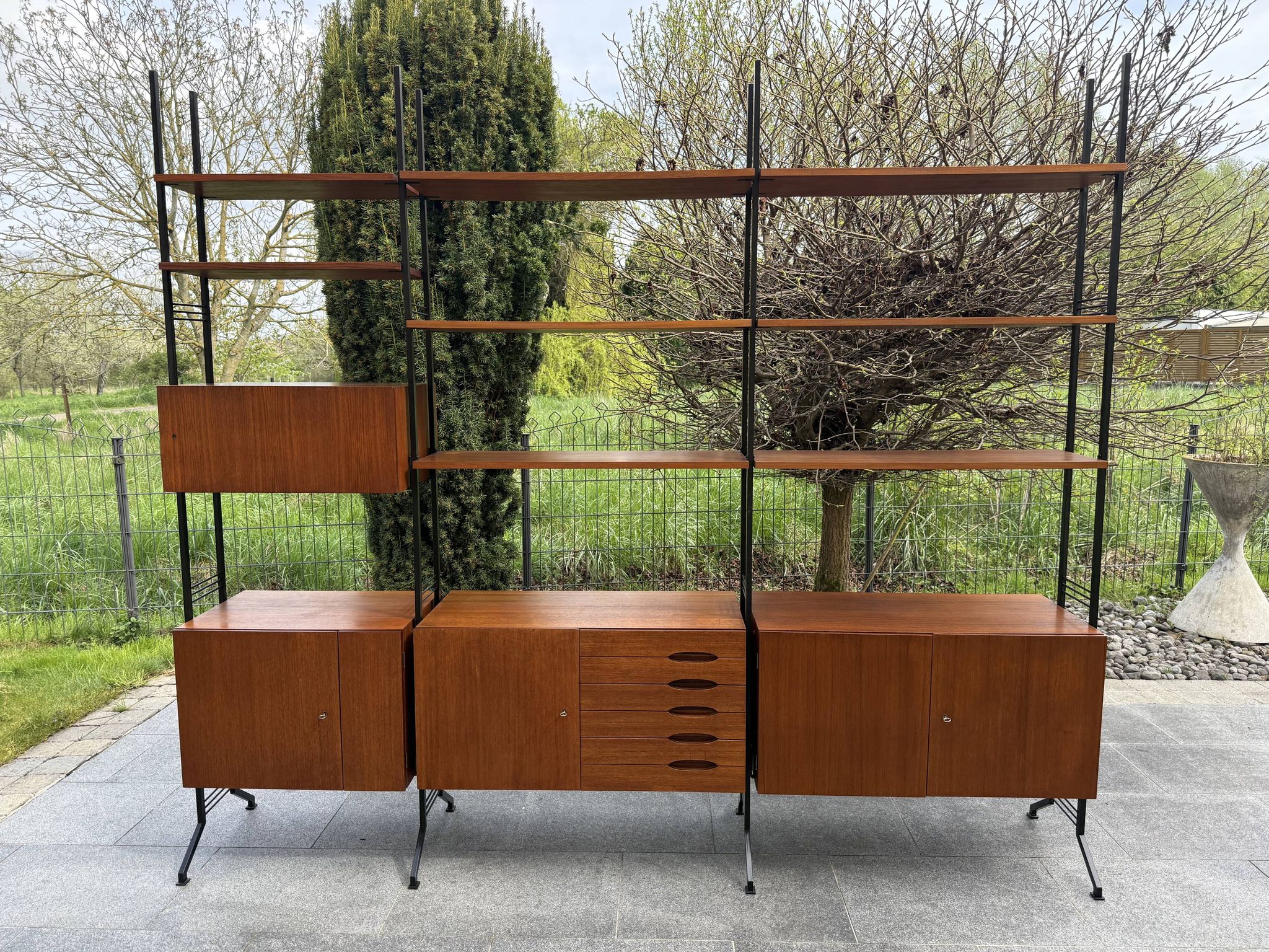 Bibliothèque modulable  scandinave année 60
