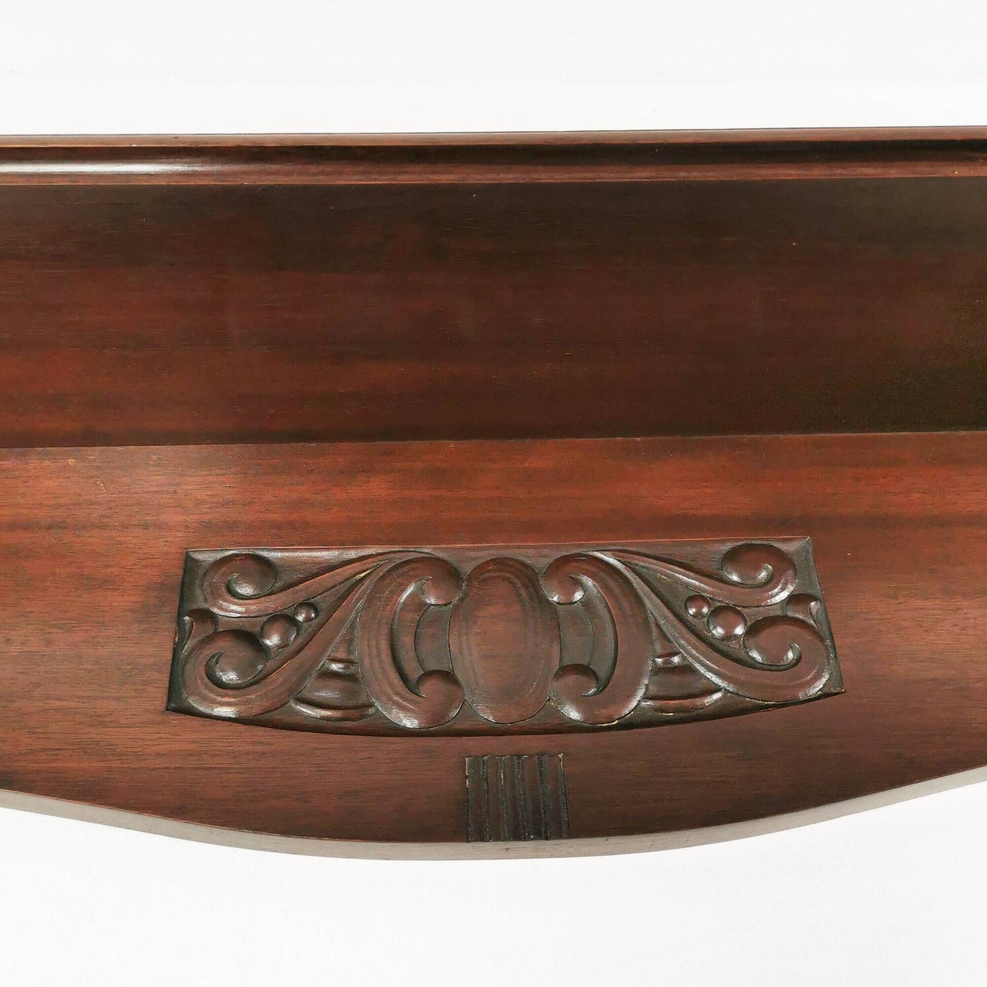 Art Nouveau mahogany shelf, Denmark 1930s.