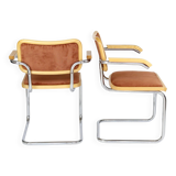 Pair of B64 corduroy chairs