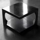 Tables d'appoint modernistes en aluminium, Italie, années 1970