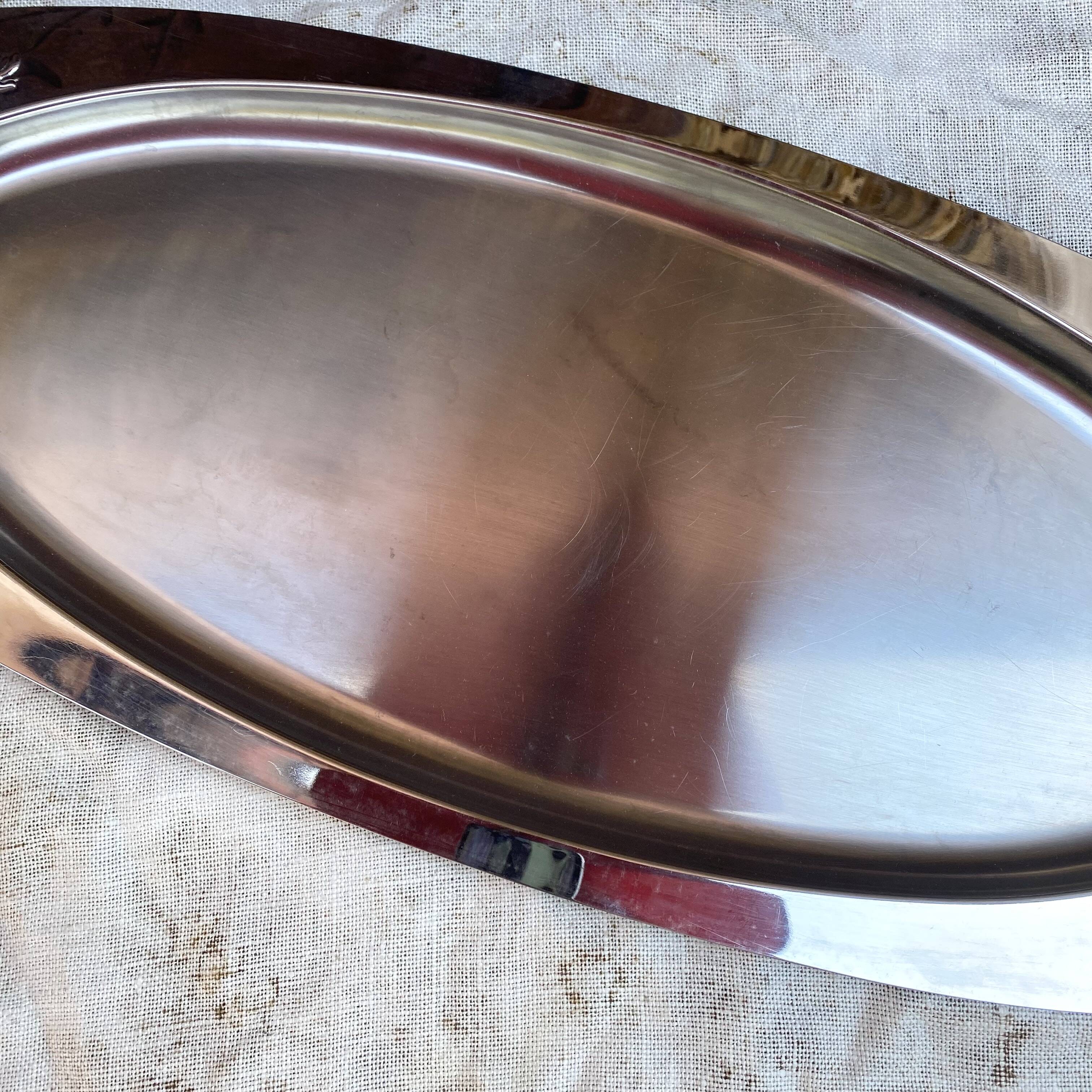 Stainless steel plate for fish and shellfish Jean Couzon