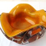 Cendrier coupelle vide-poche en verre soufflé La Bourboule