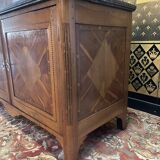 Louis XVI period low buffet in marquetry
