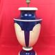 Jean Roger decoration paris beautiful lamp table mid 20th blue baluster night
