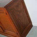 large vintage french oak haberdashery cabinet or shop counter, 1950s