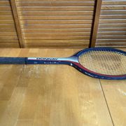 Vintage DONNAY GLM 27 Wooden Tennis Racket + Sports Cover #E2