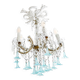 Lustre Marie-Thérèse en cristal et verre de Murano bleu