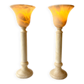 Pair of Alabaster Table Lamps by Massive