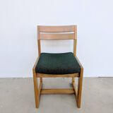 Set of 4 Maison Regain Vintage Chairs – Brutalist Solid Elm