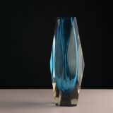 Blue Sommerso vase in Murano glass, 1970s