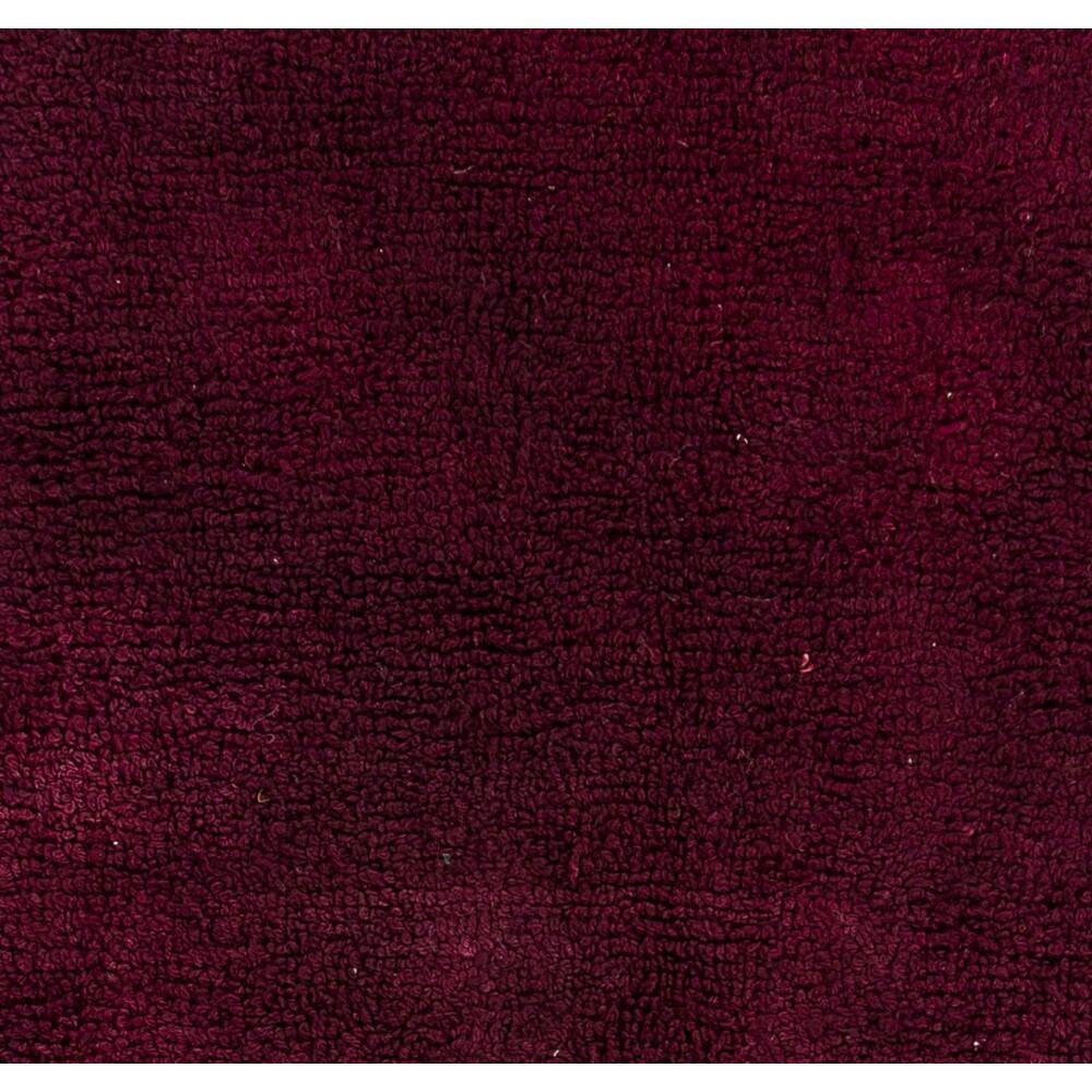 Solid Maroon Red Minimalist Turkish Tulu Rug, 100% Wool