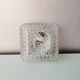 Vintage square glass ceiling lamp, 70s